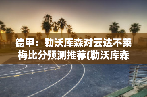 德甲：勒沃库森对云达不莱梅比分预测推荐(勒沃库森对不莱梅直播)