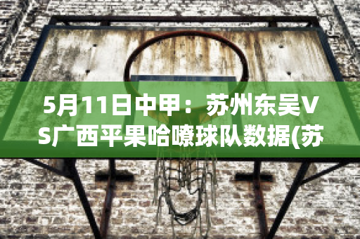 5月11日中甲：苏州东吴VS广西平果哈嘹球队数据(苏州东吴vs新疆比分)