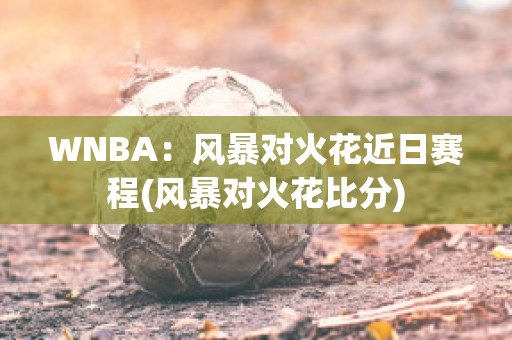 WNBA：风暴对火花近日赛程(风暴对火花比分)