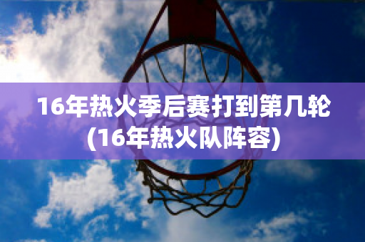 16年热火季后赛打到第几轮(16年热火队阵容)