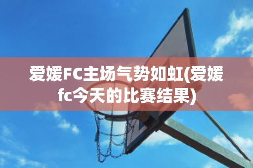 爱媛FC主场气势如虹(爱媛fc今天的比赛结果)