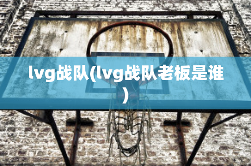 lvg战队(lvg战队老板是谁)