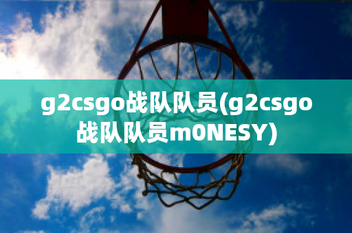 g2csgo战队队员(g2csgo战队队员m0NESY)